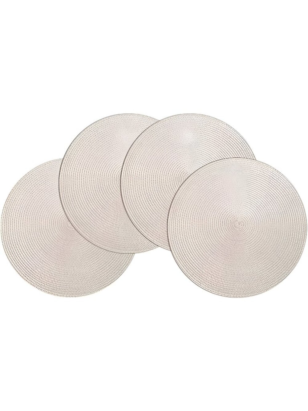 Round Braided Placemats Set of 4 Table Mats Woven Non-Slip Place Mats 15 Inch